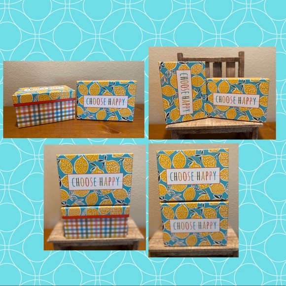 Lemons, Strawberry & Orange Nesting Storage Boxes Set Of 3, Removable Lids - Picture 13 of 15